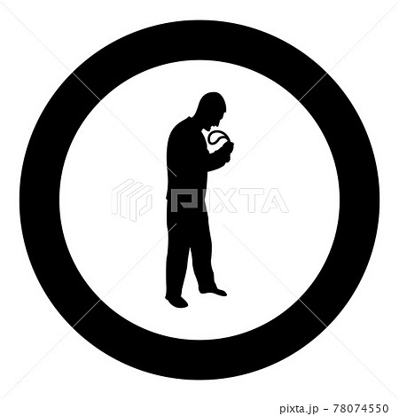 Angry man with belt in hand for punishment warns Angry man with belt in hand for punishment warns 78074550