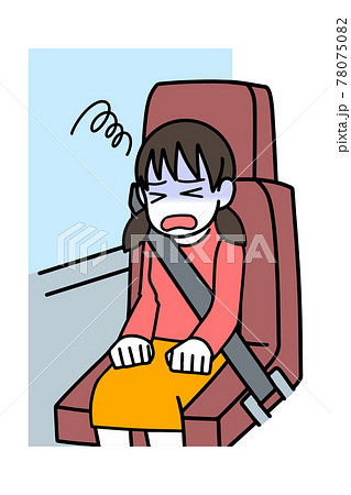 乗り物酔い　女の子 78075082