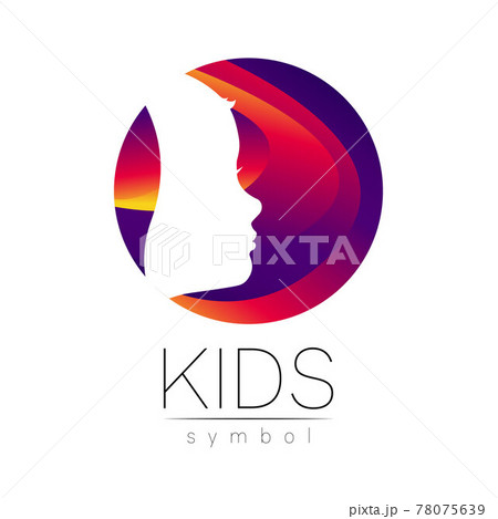 Kids Logo Design Vector Brand Identity Premade Logo Children School Logo Company Brand Sign Kids Logo Design Vector Brand Identity Premade Logo Children School Logo Company Brand Sign 78075639