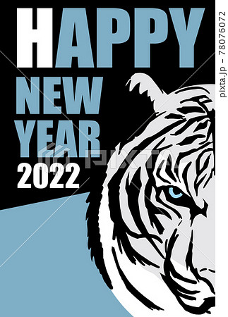 2022年 年賀状デザイン 虎 リアル 寅年 2022年 年賀状デザイン 虎 リアル 寅年 78076072