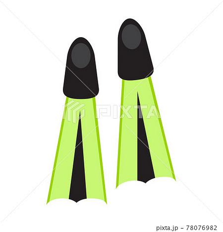 Cartoon vector illustration isolated object swim Skin Diving fins 78076982