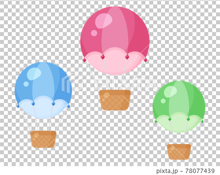 Cute air balloon illustrations_3 78077439