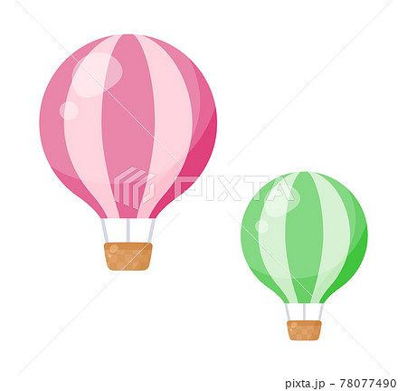 かわいい気球のイラスト 2個のイラスト素材