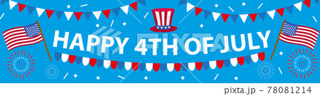 Happy 4th july banner poster. American Independence Day template for your design. Vector illustration Happy 4th july banner poster. American Independence Day template for your design. Vector illustration 78081214