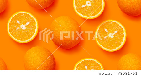 Orange citrus seamless backdrop texture 78081761