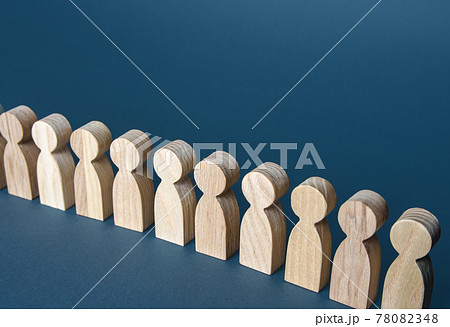 Figures of people in a row. Society, demography. Selection concept, choice. Search for new employees workers, hiring for work. Group, crowd. Discipline and order. Recruiting human resources. Staffing Figures of people in a row. Society, demography. Selection concept, choice. Search for new employees workers, hiring for work. Group, crowd. Discipline and order. Recruiting human resources. Staffing 78082348