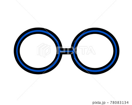 青縁丸眼鏡のイラスト素材のイラスト素材