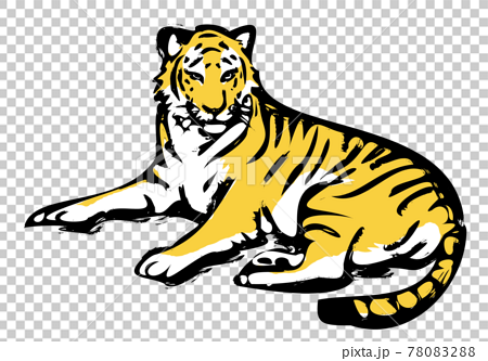Standing tiger line art vector illustraion 3640602 Vector Art at Vecteezy