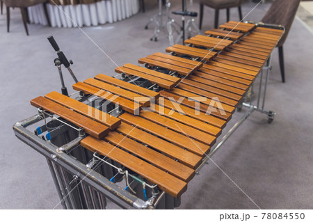 Closeup shooting of my marimba made of rosewood. 78084550