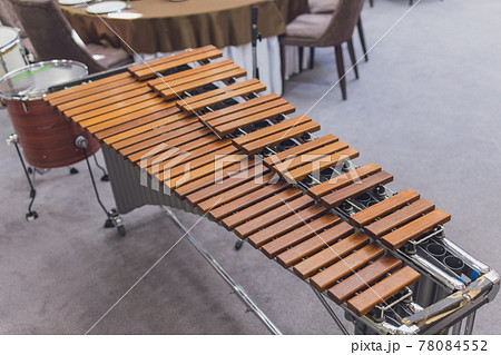 Closeup shooting of my marimba made of rosewood. 78084552