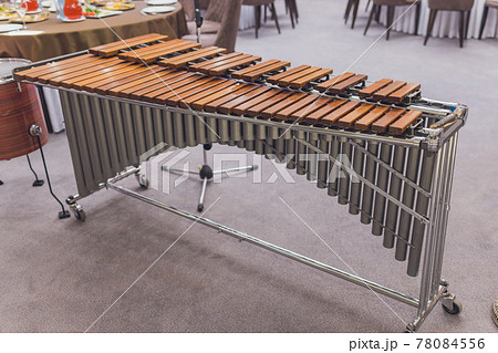 Closeup shooting of my marimba made of rosewood. 78084556