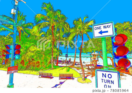 ハワイ (Cloudless version Hawaii Honolulu Waikiki) ハワイ (Cloudless version Hawaii Honolulu Waikiki) 78085964