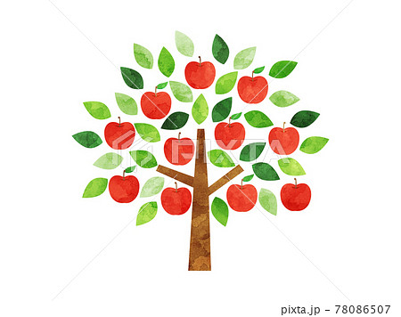 Illustration Of Apple Tree Processed In Stock Illustration