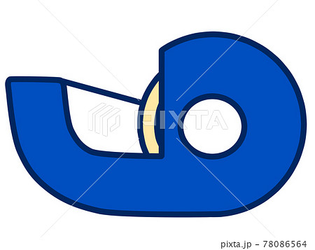 青いセロテープのイラスト素材03 青いセロテープのイラスト素材03 78086564