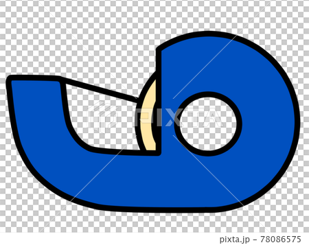 Illustration material of blue cellophane tape Illustration material of blue cellophane tape 78086575