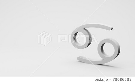 zodiac symbol CANCER signs 3D rendering 78086585