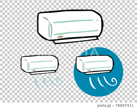 エアコンのイラスト　3種類 78087411