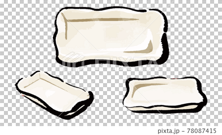 Illustration material: Empty plate color illustration set 78087415