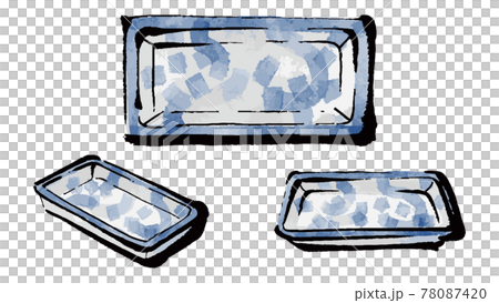 Illustration material: Empty plate color illustration set 78087420