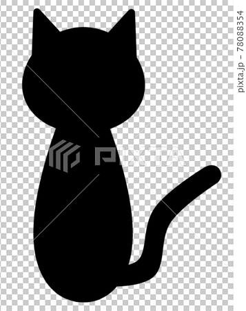 Black cat silhouette illustration material 03 - Stock Illustration