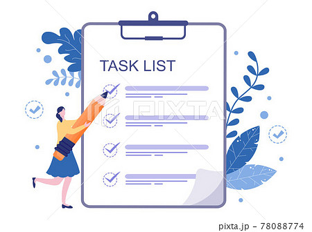 Task List Vector Illustration To Do list Time...のイラスト素材 [78088774] - PIXTA