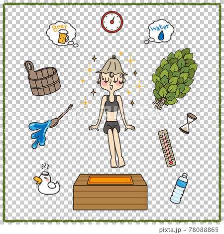 水着の女性のサウナセット 水着の女性のサウナセット 78088865