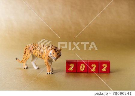 虎のミニチュアと文字ブロック2022 虎のミニチュアと文字ブロック2022 78090241