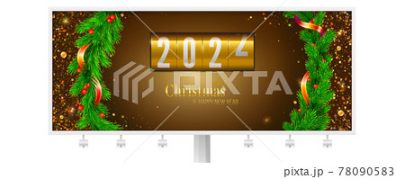The coming of the new year 2022. Christmas banner The coming of the new year 2022. Christmas banner 78090583
