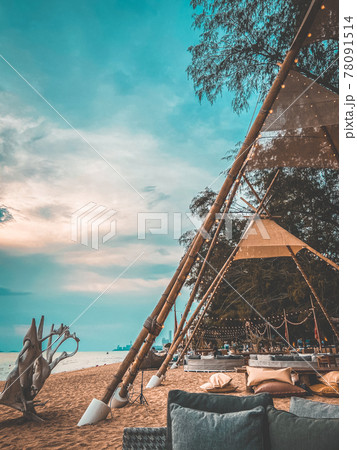 Relax on the beach in Jomtien, Pattaya, Chonburi, Thailand 78091514