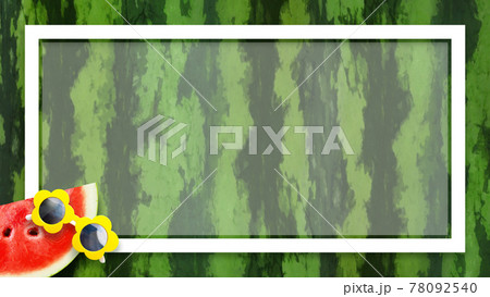 夏をイメージしたスイカの背景のイラスト素材