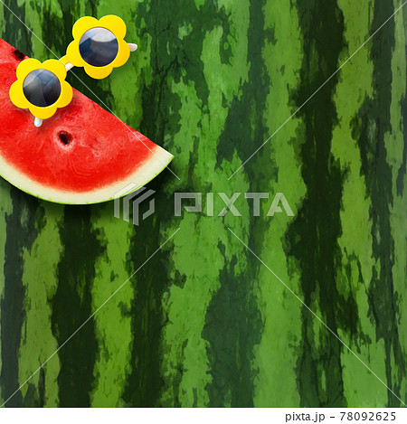 夏をイメージしたスイカの背景のイラスト素材