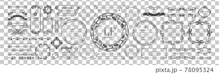 Elegant frameset. Decorative design parts set 78095324