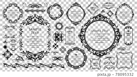 Elegant frameset. Decorative design parts set 78095332