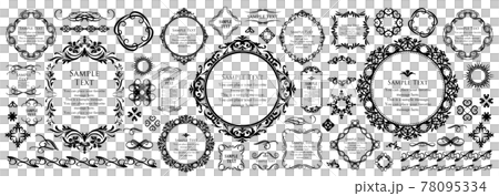 Elegant frameset. Decorative design parts set 78095334