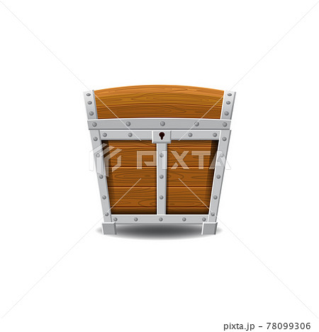 Wooden old pirate chests, closed, treasures, vector, cartoon style, illustration, isolated. For games, advertising applications Wooden old pirate chests, closed, treasures, vector, cartoon style, illustration, isolated. For games, advertising applications 78099306
