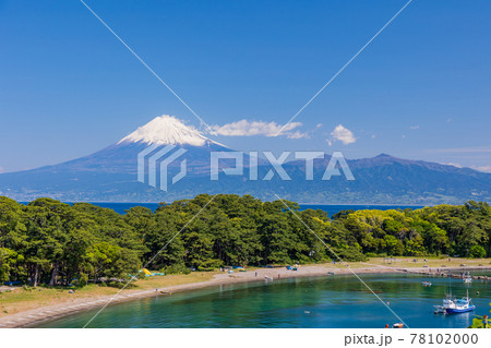 (静岡県)西伊豆戸田 御浜岬越しに富士山 (静岡県)西伊豆戸田 御浜岬越しに富士山 78102000