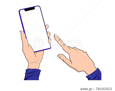スマホを操作(画面空白) スマホを操作(画面空白) 78102022