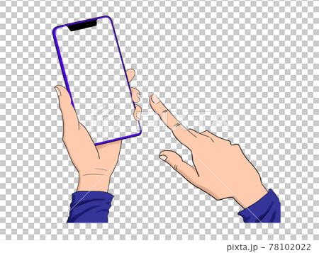 スマホを操作(画面空白) スマホを操作(画面空白) 78102022