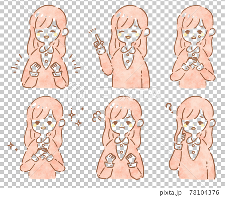 簡單可愛的手繪女性插畫集 簡單可愛的手繪女性插畫集 78104376