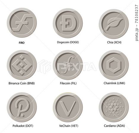 Crypto currency icons coin set 78108237