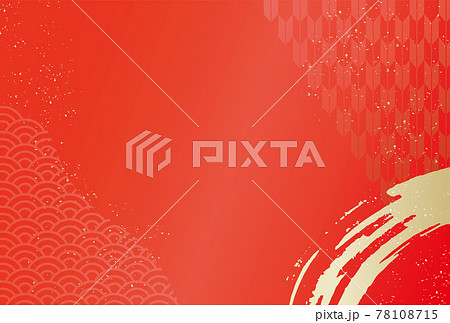 赤と金色の和風背景素材のイラスト素材 赤と金色の和風背景素材のイラスト素材