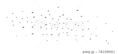 A flock of flying birds. Vector illustration A flock of flying birds. Vector illustration 78109001