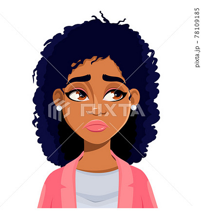 Face expression of African American woman 78109185