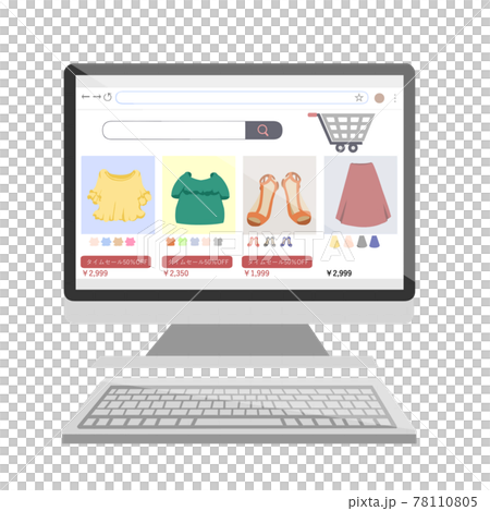 女性ファッション通販サイト画面（デスクトップPC） 78110805