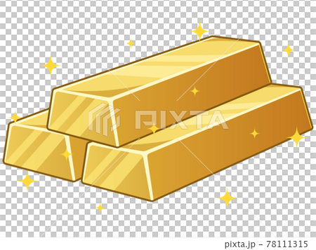 キラキラした金の延べ棒 3本 78111315