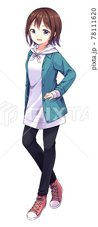 Anime Style Female Ki Anime Style Female Stock Illustration