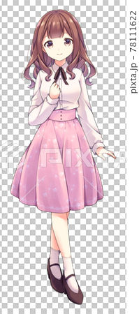 Animestyle female character fullbody  Stock Illustration 78111622   PIXTA