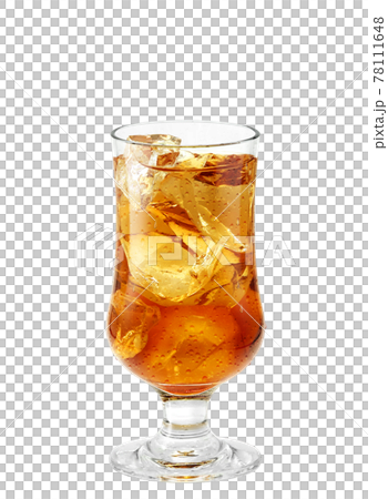 Float Glass Ice Tea Illustration Real Sweat 78111648