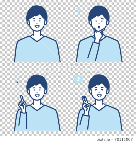 Basic pose male illustration material set 78115007