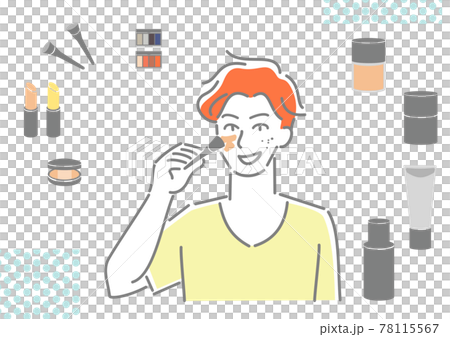 注重美容的男士化妝品 78115567